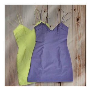 Purple Lavender Strappy Summer Mini Dress